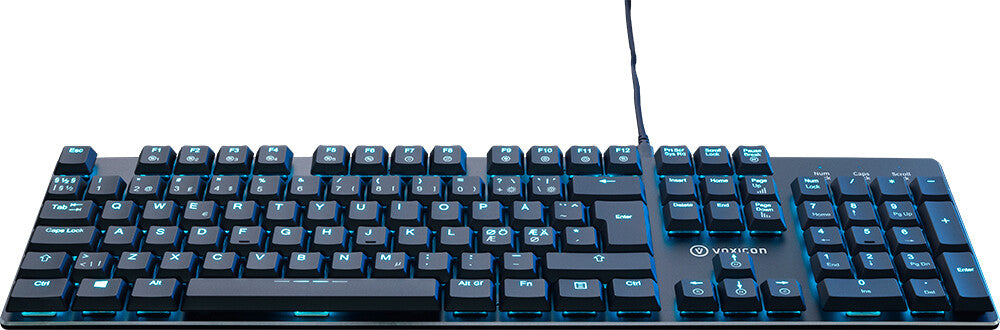 Voxicon DK-GR8-9 tangentbord Spela USB Nordic Svart
