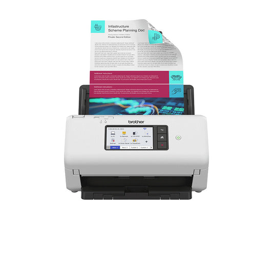 Brother ADS-4700W skannrar ADF + arkmatad scanner 600 x 600 DPI A4 Svart, Vit