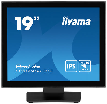 iiyama ProLite T1932MSC-B1S platta pc-skärmar 48,3 cm (19") 1280 x 1024 pixlar Full HD LED Pekskärm Bordsskiva Svart