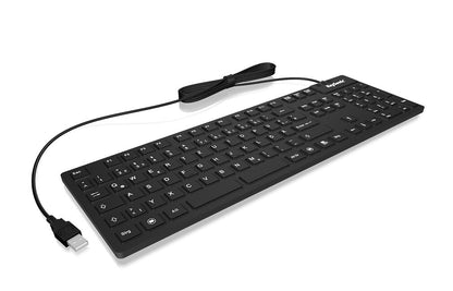 KeySonic KSK-8030 IN (US) tangentbord Industriell USB QWERTY Engelska (USA) Svart