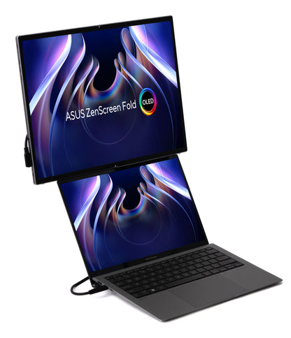 ASUS ZenScreen Fold OLED MQ17QH platta pc-skärmar 43,9 cm (17.3") 2560 x 1920 pixlar Quad HD Silver