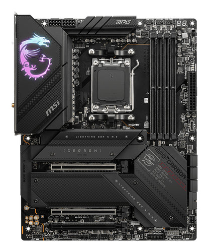 MSI MPG X670E CARBON WIFI moderkort AMD X670 AM5-sockel ATX