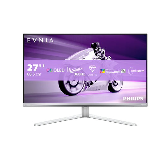 Philips Evnia 8000 27M2N8500/00 platta pc-skärmar 67,3 cm (26.5") 2560 x 1440 pixlar Quad HD QD-OLED Vit
