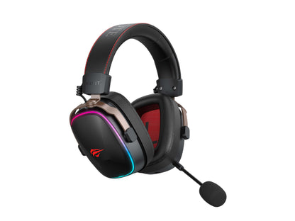 Havit 6939119065584 hörlur och headset Hörlurar Kabel & Trådlös Huvudband Spela Svart, Röd