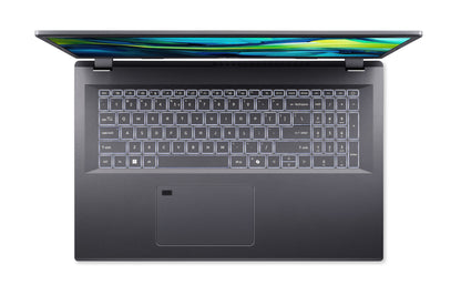 Acer Aspire A17-51M-558T Intel Core 5 120U Bärbar dator 43,9 cm (17.3") Full HD 16 GB LPDDR5-SDRAM 512 GB SSD Wi-Fi 6E (802.11ax) Windows 11 Pro Grå