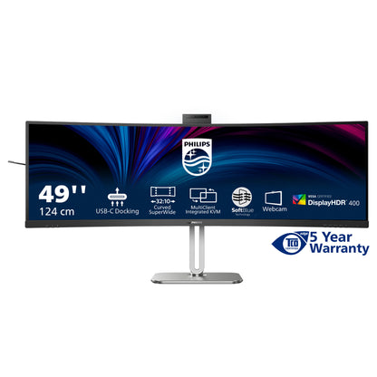 Philips 49B2U6900CH/00 platta pc-skärmar 124 cm (48.8") 5120 x 1440 pixlar Dual QHD LCD Svart