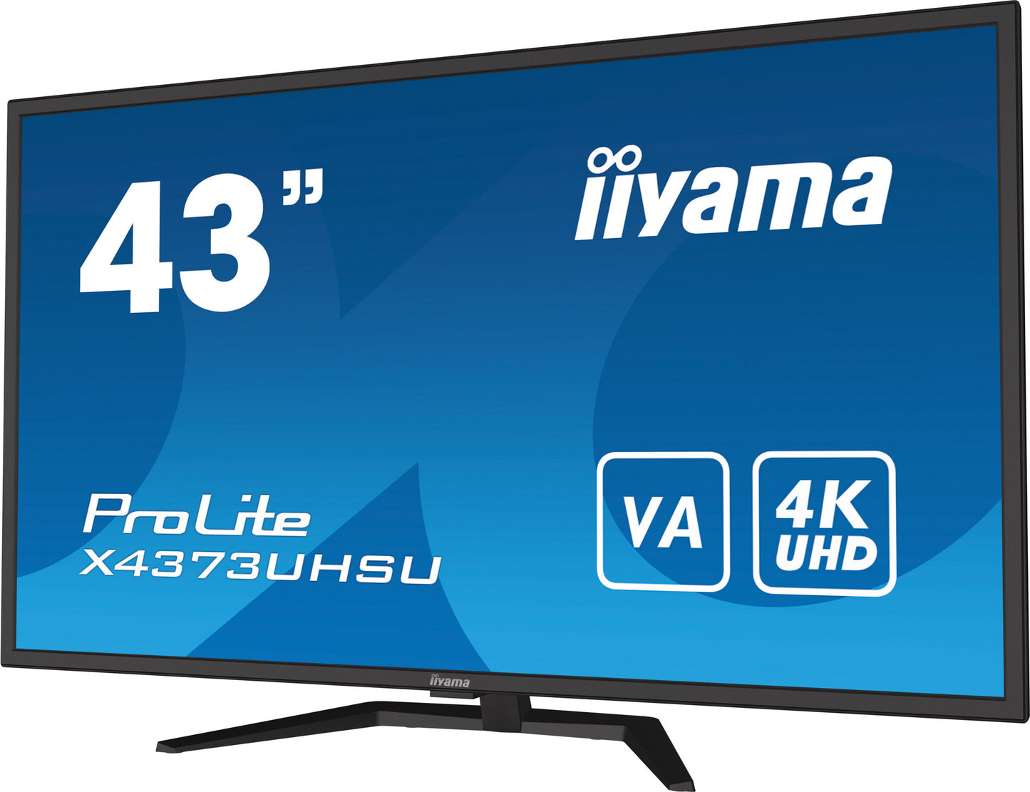 iiyama ProLite X4373UHSU-B1 platta pc-skärmar 108 cm (42.5") 3840 x 2160 pixlar 4K Ultra HD Svart