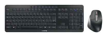 CHERRY Stream desktop ultimate tangentbord Mus inkluderad Hem / Kontor USB + RF Wireless + Bluetooth AZERTY Fransk Svart