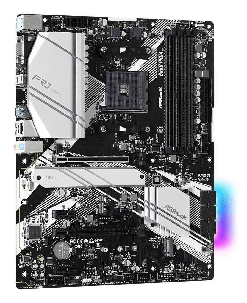 Asrock B550 Pro4 AMD B550 Uttag AM4 ATX