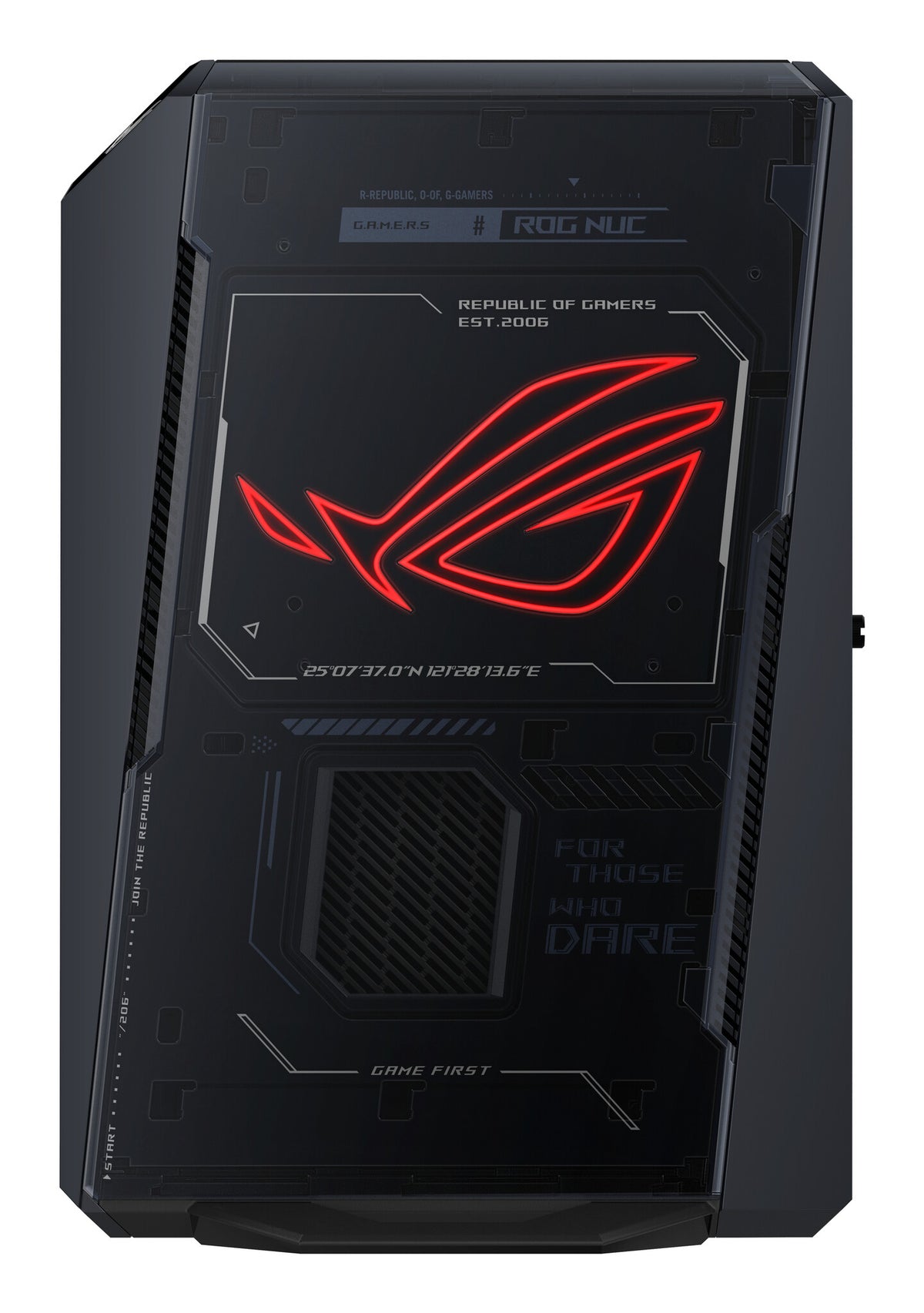 ASUS ROG NUC RNUC15JNK9X28AA2 Intel Core Ultra 9 275HX 32 GB DDR5-SDRAM 2 TB SSD NVIDIA GeForce RTX 5080 Windows 11 Home USFF Mini-PC Svart