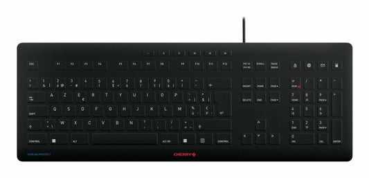 CHERRY JK-8502BE-2 tangentbord Universal USB AZERTY Belgiskt Svart
