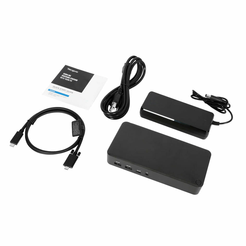 Targus DOCK460EUZ dockningsstationer för bärbara datorer Kabel USB4 Svart