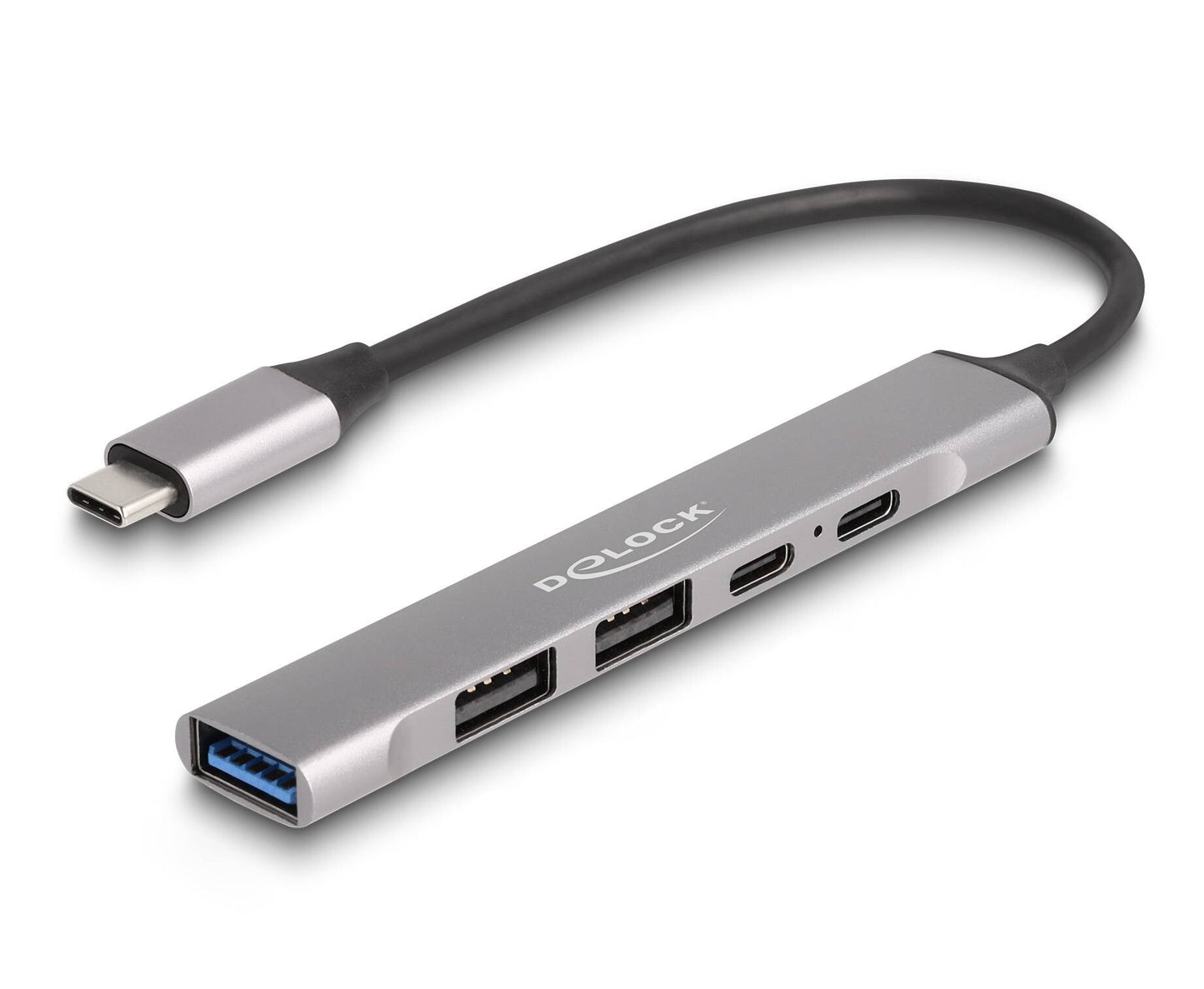 DeLOCK 64298 dockningsstationer för bärbara datorer Kabel USB 3.2 Gen 2 (3.1 Gen 2) Type-C Grå
