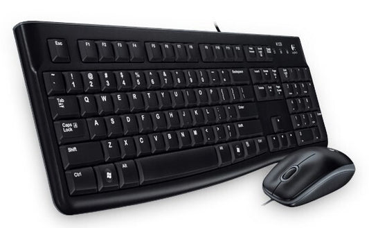 Logitech Desktop MK120 tangentbord Mus inkluderad USB QWERTZ Slovakiska Svart