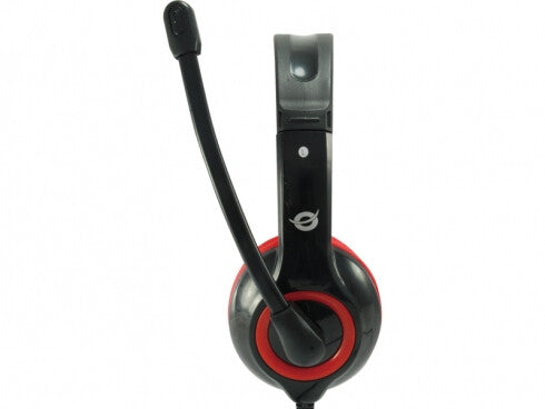 Conceptronic CCHATSTARU2R hörlur och headset Kabel Huvudband Samtal/musik USB Type-A Röd