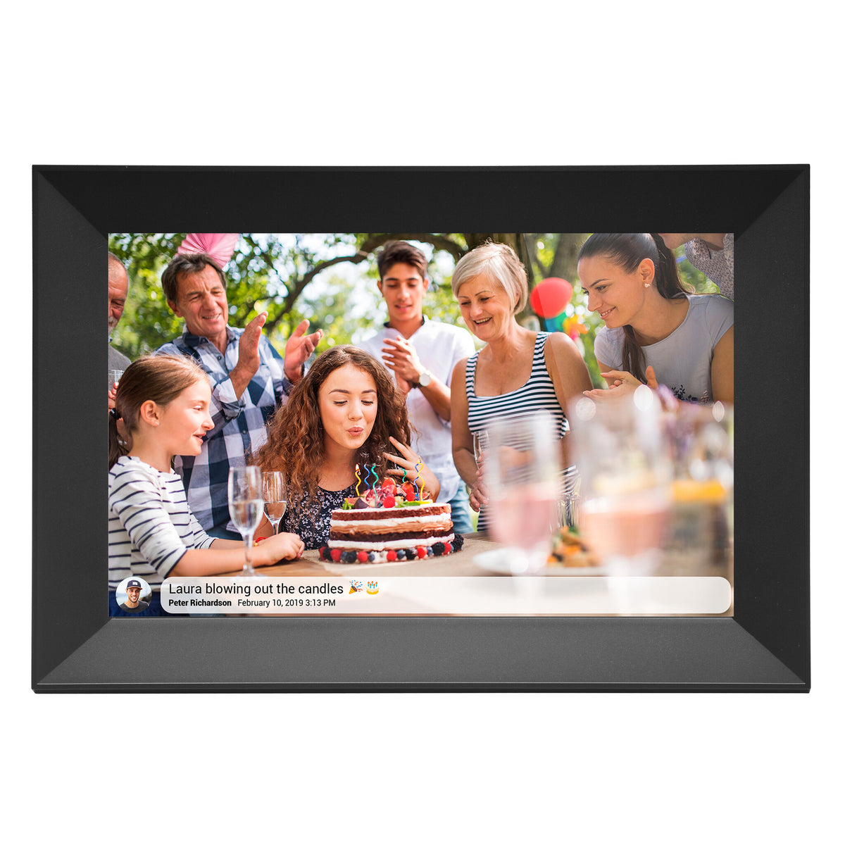 Denver PFF-1063BLACK digitala fotoramar Svart 25,6 cm (10.1") Pekskärm Wi-Fi