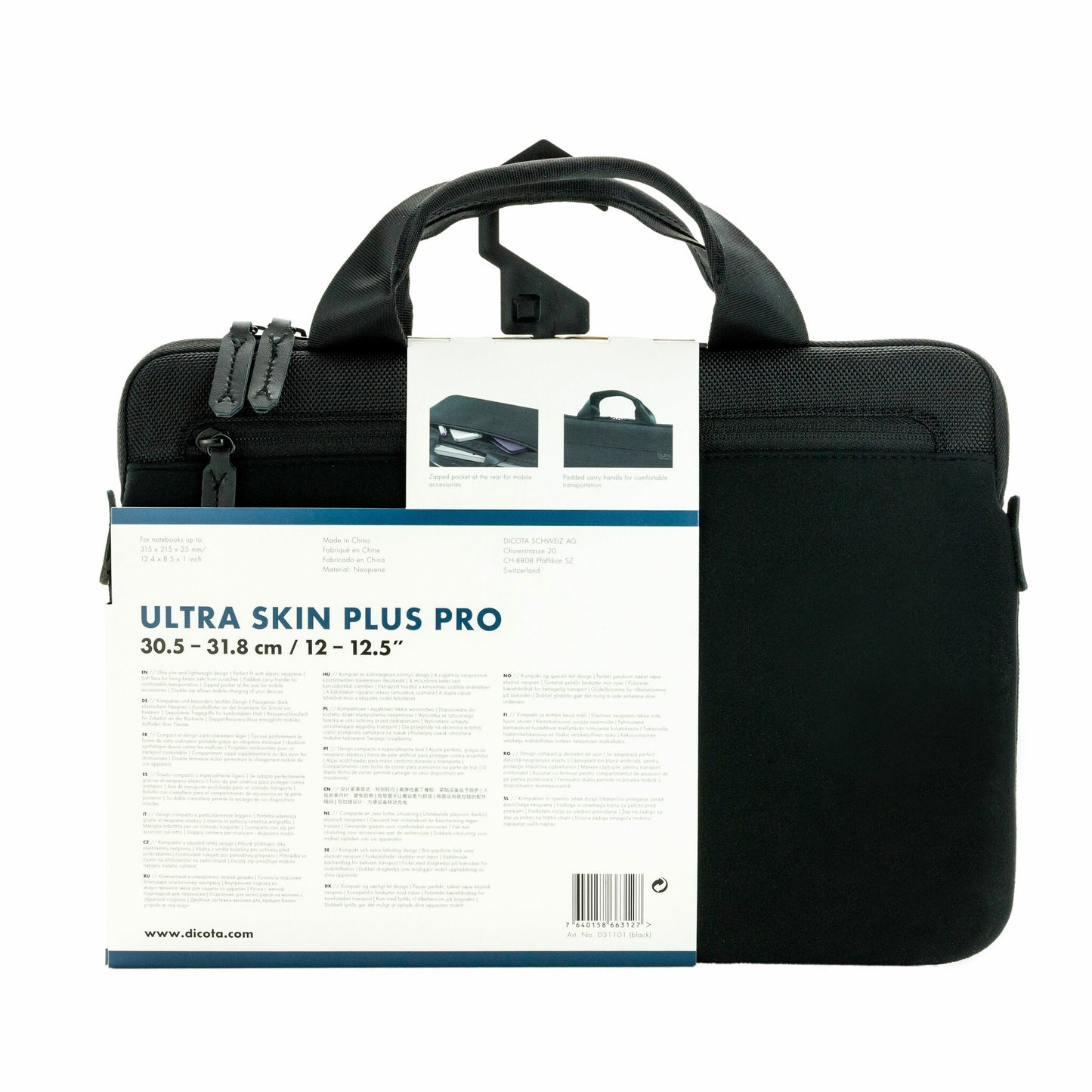 DICOTA Ultra Skin Plus PRO 31,8 cm (12.5") Portfölj Svart