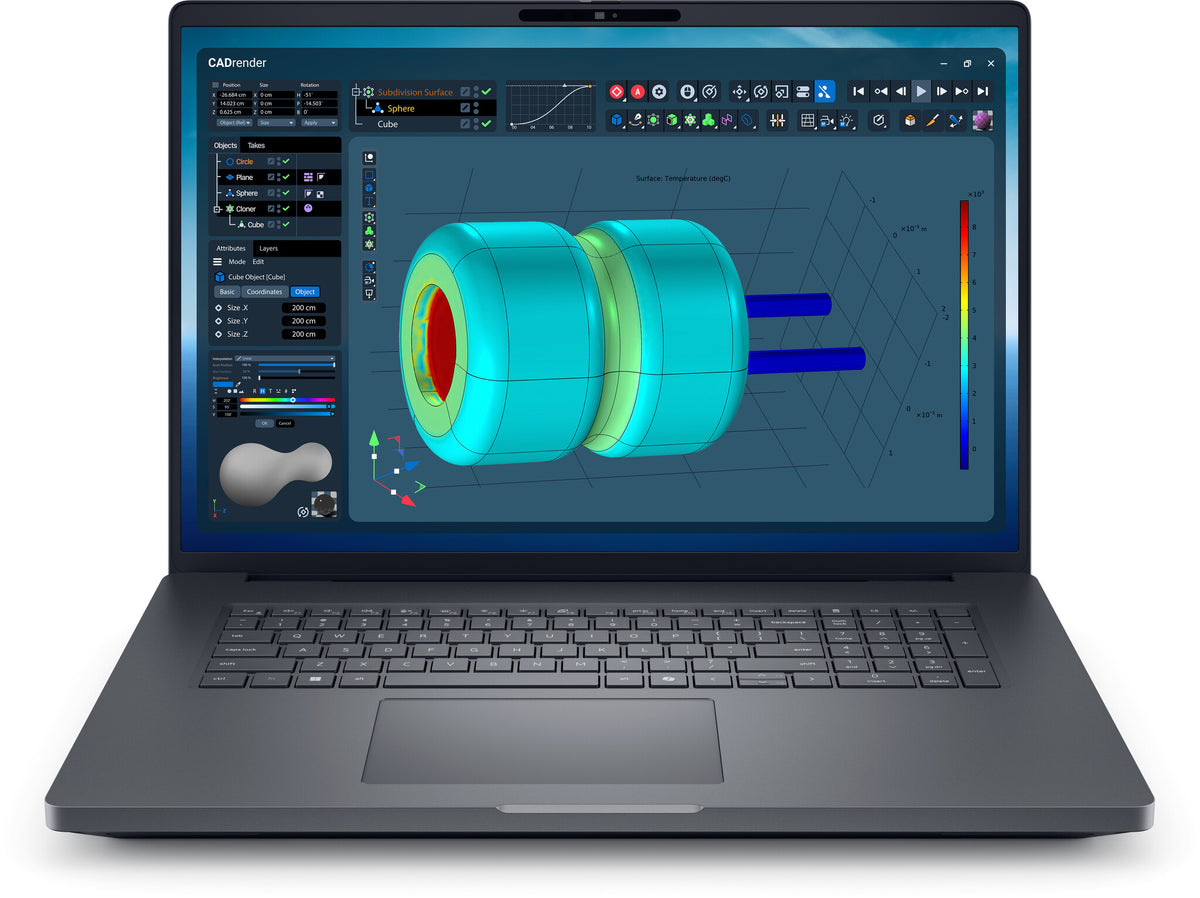 DELL Pro Max 18 Plus MB18250 Intel Core Ultra 9 285HX Mobil arbetsstation 45,7 cm (18") Quad HD+ 32 GB DDR5-SDRAM 1 TB SSD NVIDIA RTX PRO 3000 Blackwell Wi-Fi 7 (802.11be) Windows 11 Pro tyska Svart