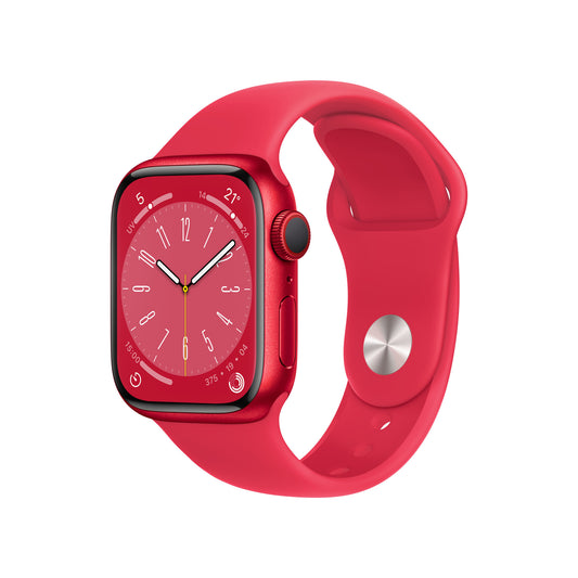 Apple Watch Series 8 OLED 41 mm Digital 352 x 430 pixlar Pekskärm 4G Röd Wi-Fi GPS