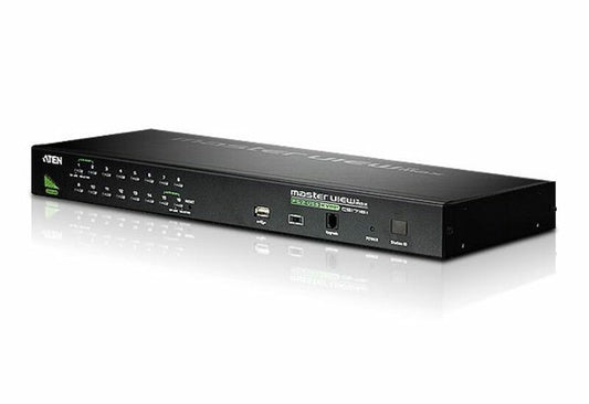 ATEN 16-portars PS/2-USB VGA KVM-switch med kedjekopplingsport och stöd för USB-kringutrustning