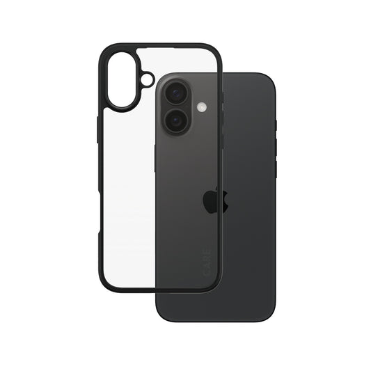 PanzerGlass CARE by ® Flagship Case Transparent Urban Combat w. Black Frame iPhone 16 Plus mobiltelefonfodral Omslag
