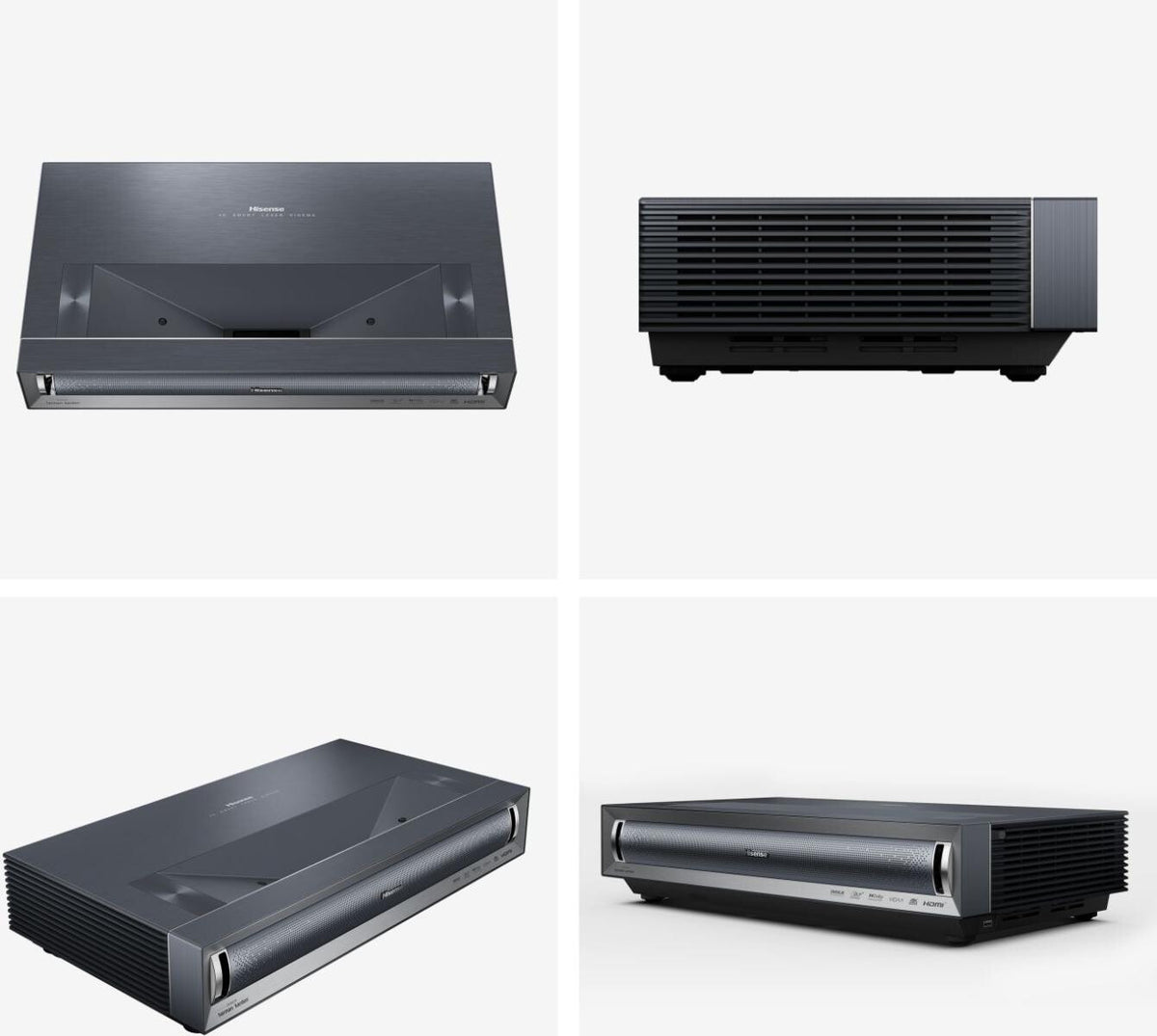 Hisense PX3 storbilds-tv Ultra short throw-projektor 2800 ANSI-lumen UHD 4K (3840x2160) Svart, Mörkgrå