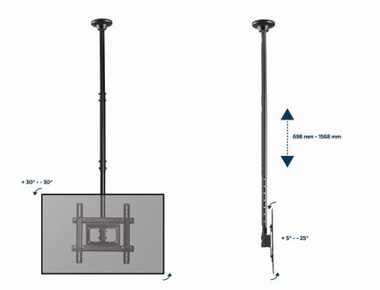 Gembird CM-70ST-01 tv-fäste 177,8 cm (70") Svart