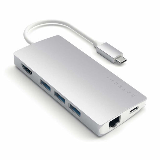 Satechi ST-TCMA2S dockningsstationer för bärbara datorer USB 3.2 Gen 1 (3.1 Gen 1) Type-C Silver