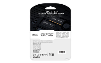 Kingston Technology FURY Impact RAM-minnen 32 GB 1 x 32 GB DDR4 3200 MT/s