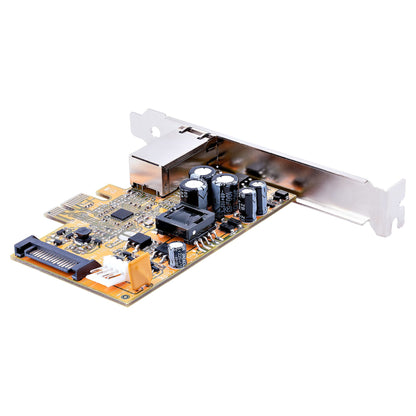StarTech.com 2,5 Gbps PoE-nätverkskort med 1 port, PCIe Ethernet-kort med RJ45, 30 W 802.3at PoE NIC för stationära datorer/serrar, Network PoE LAN-adapter med lågprofilsfäste, NBaseT, Windows/Linux