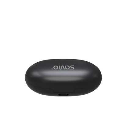 Savio TWS-10 Suchawki bezprzewodowe Headset True Wireless Stereo (TWS) I öra Samtal/musik/sport/vardag USB Type-C Bluetooth Svart