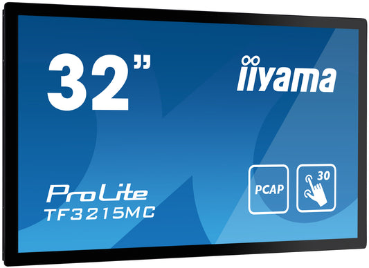 iiyama ProLite TF3215MC-B2 platta pc-skärmar 80 cm (31.5") 1920 x 1080 pixlar Full HD LED Pekskärm kiosk Svart