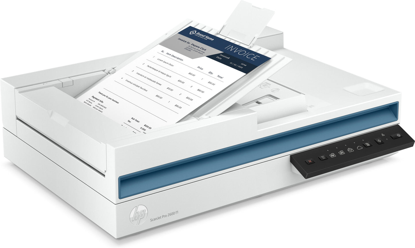 HP Scanjet Pro 2600 f1 Flatbädds- och ADF-scanner 600 x 600 DPI A4 Vit