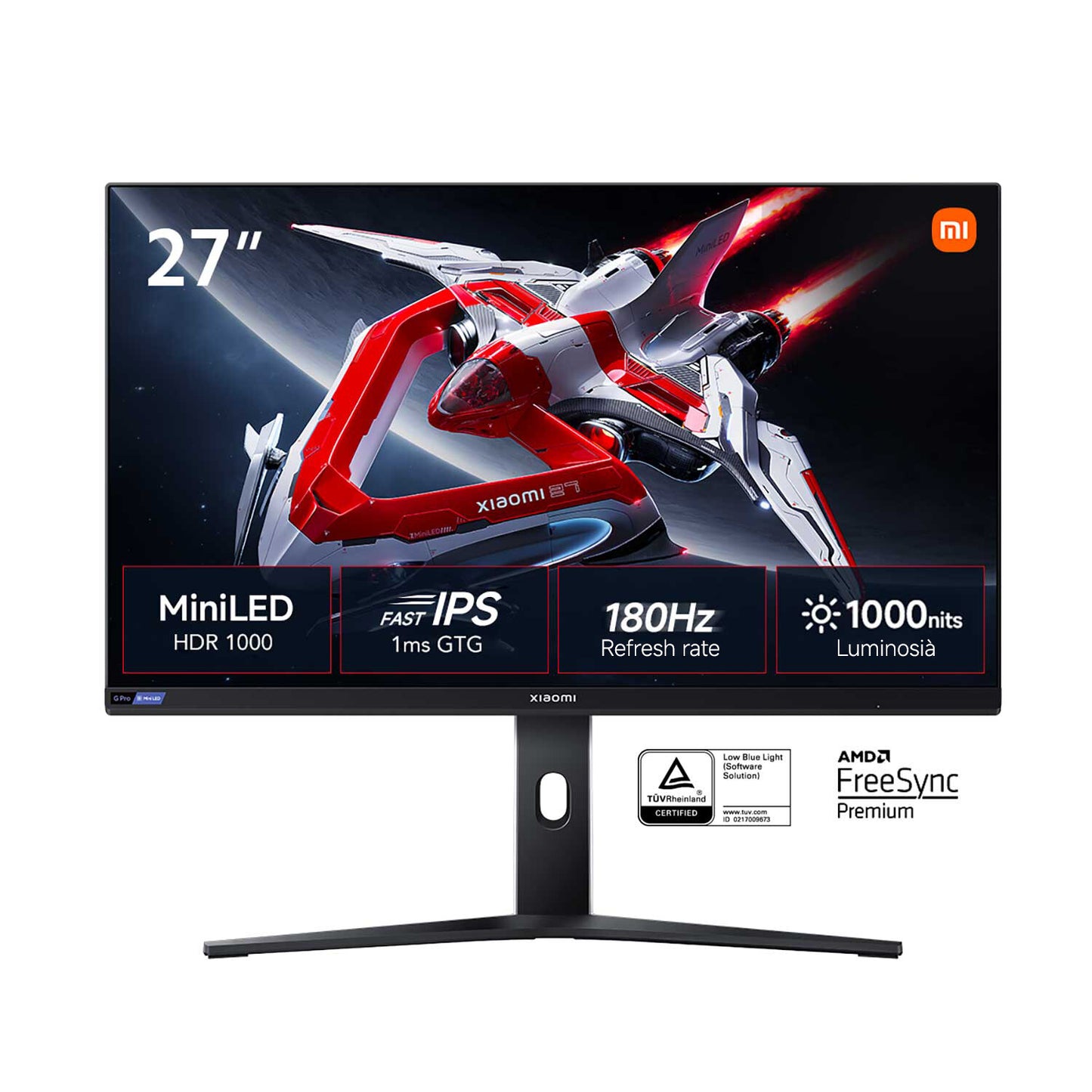 Xiaomi Monitor G27 Pro platta pc-skärmar 68,6 cm (27") 2560 x 1440 pixlar Wide Quad HD LED Svart