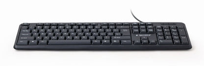 Gembird KB-U-103-RU tangentbord Kontor USB QWERTY Engelsk, Rysk Svart