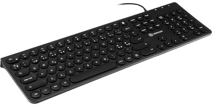 Voxicon DK-282W-B tangentbord Kontor USB QWERTY Nordic Svart