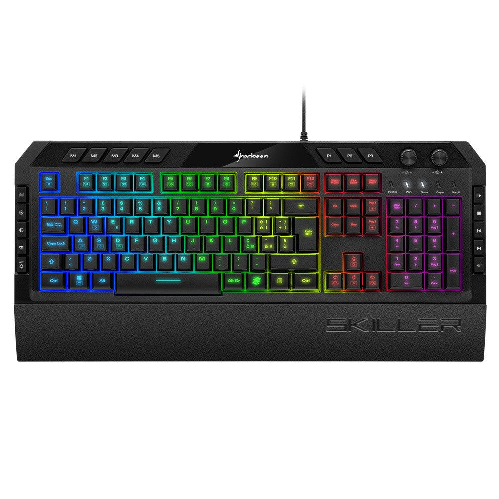 Sharkoon Skiller SGK5 tangentbord Spela USB Italiensk Svart