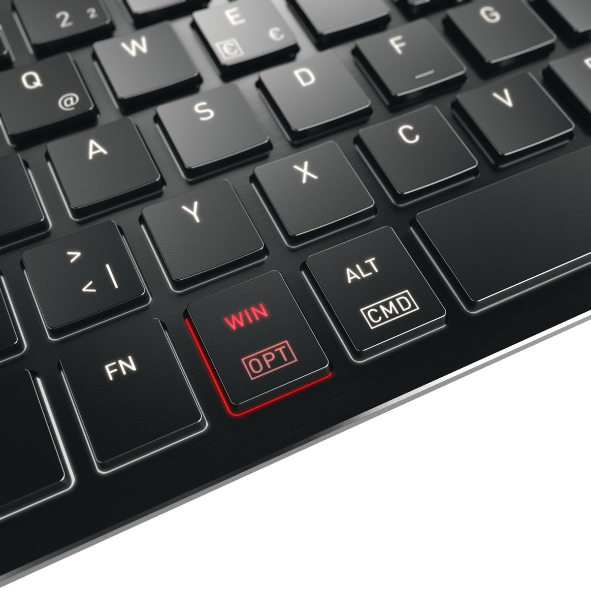 CHERRY KW X ULP 2.0 MINI tangentbord Hem / Kontor USB + RF Wireless + Bluetooth QWERTZ tyska Svart