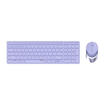 Rapoo 9750M tangentbord Mus inkluderad Hem Trådlös RF + Bluetooth QWERTZ tyska lila