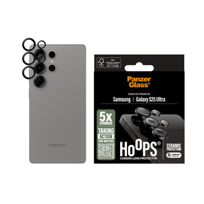PanzerGlass ® Hoops® Ceramic Camera Lens Protector Samsung Galaxy S25 Ultra Genomskinligt skärmskydd 1 styck