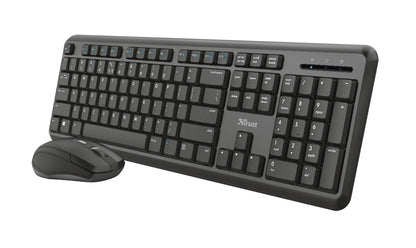 Trust TKM-350 tangentbord Mus inkluderad Kontor RF Trådlös QWERTZ tyska Svart