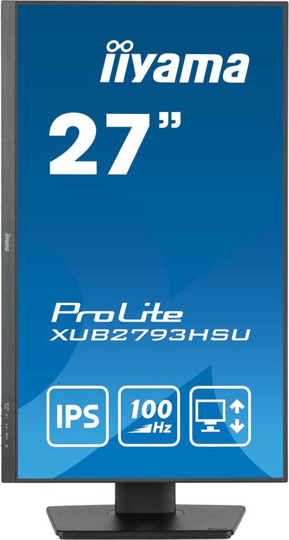 iiyama ProLite XUB2793HSU-B7 platta pc-skärmar 68,6 cm (27") 1920 x 1080 pixlar Full HD LED Svart