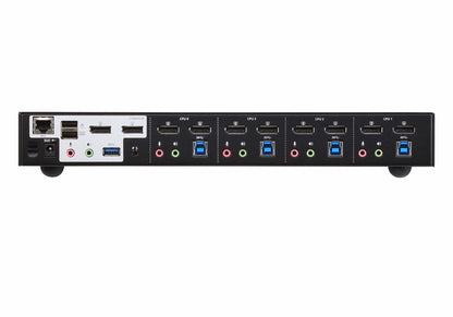 ATEN USB 3.0 4K DisplayPort Dual Display KVMP™-switch med 4 portar