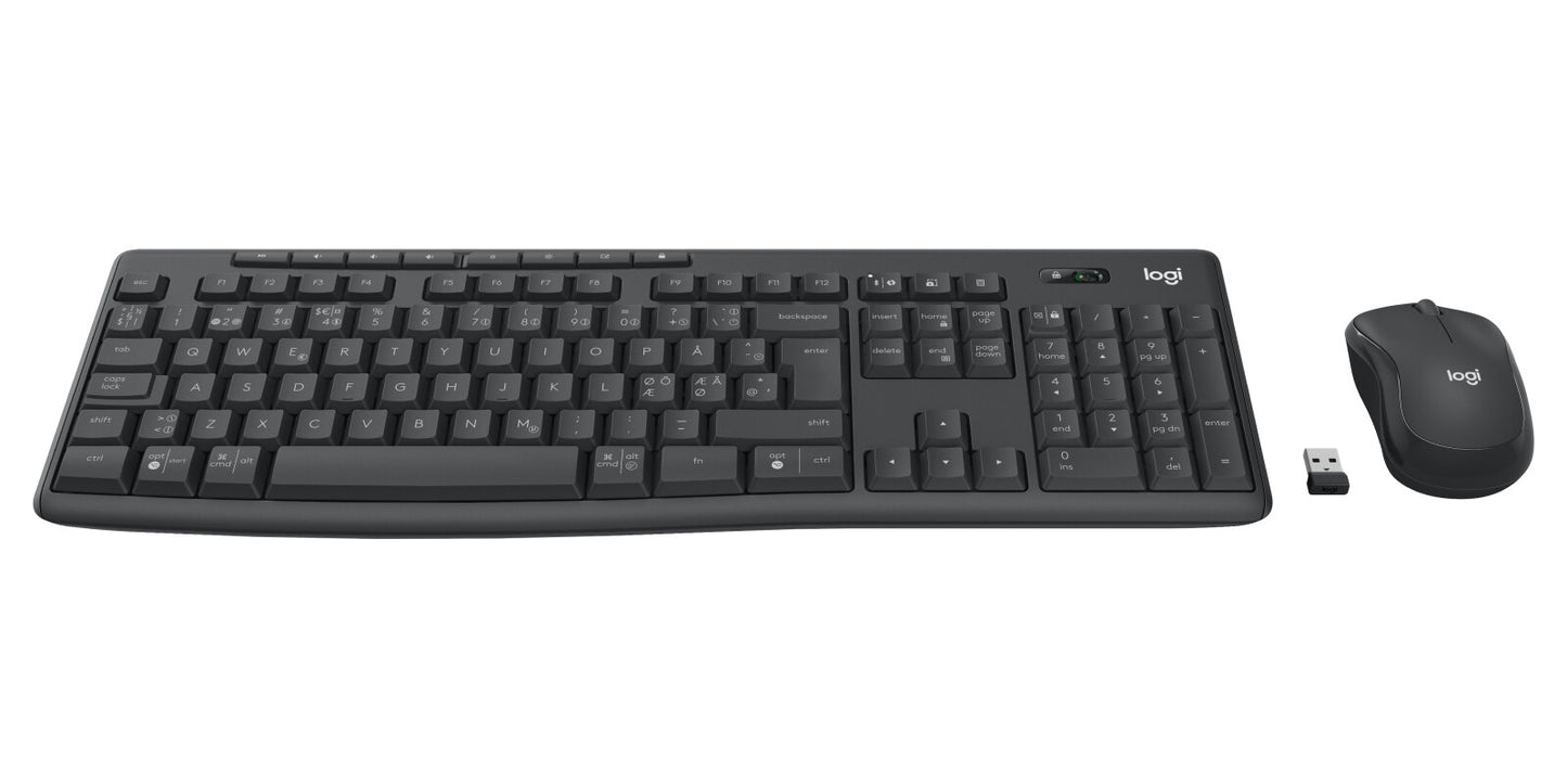 Logitech 920-012072 tangentbord Mus inkluderad Kontor Bluetooth QWERTY Nordic grafit