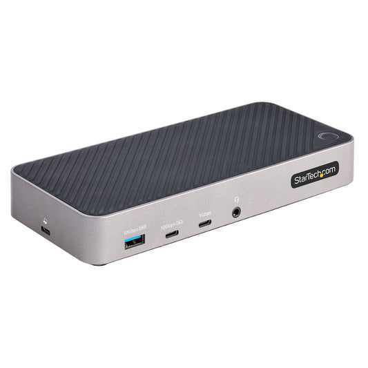 StarTech.com 116E-USBC-DOCK dockningsstationer för bärbara datorer Kabel USB 3.2 Gen 2 (3.1 Gen 2) Type-C Grå, Silver