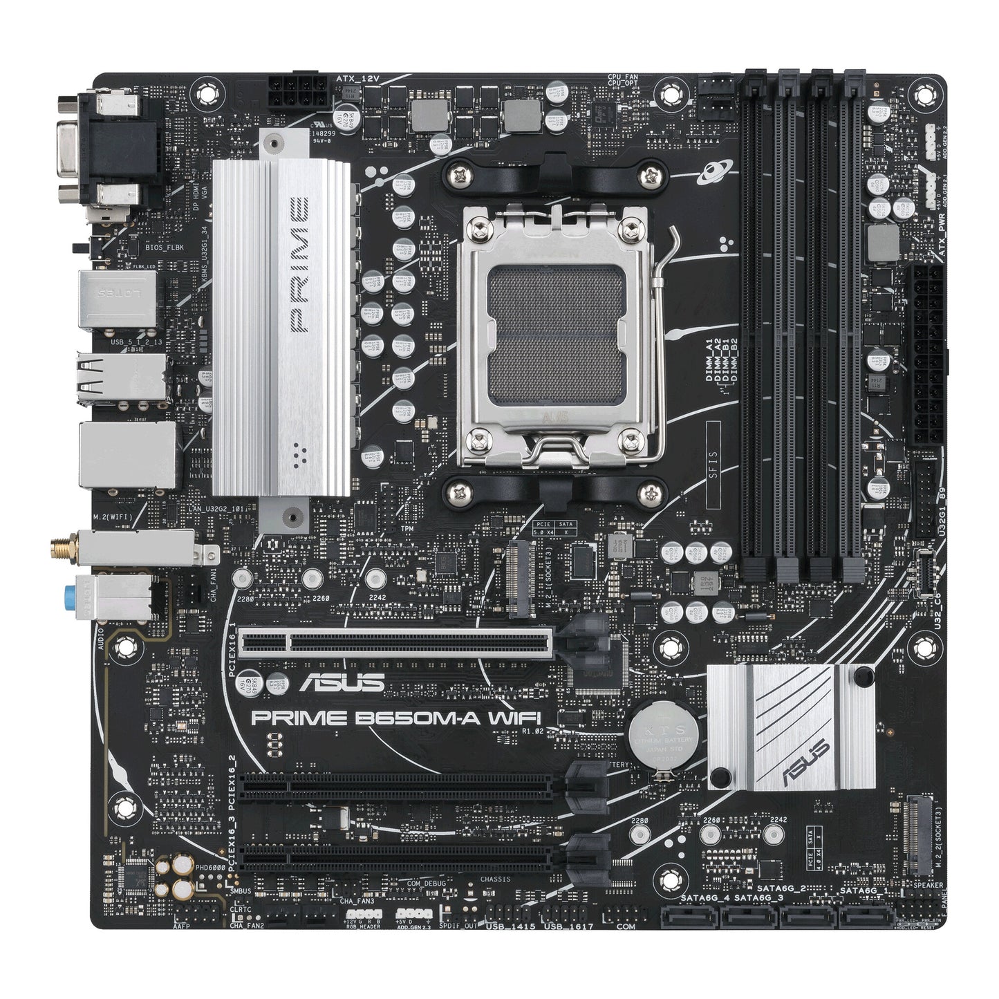 ASUS PRIME B650M-A WIFI AMD B650 AM5-sockel micro ATX