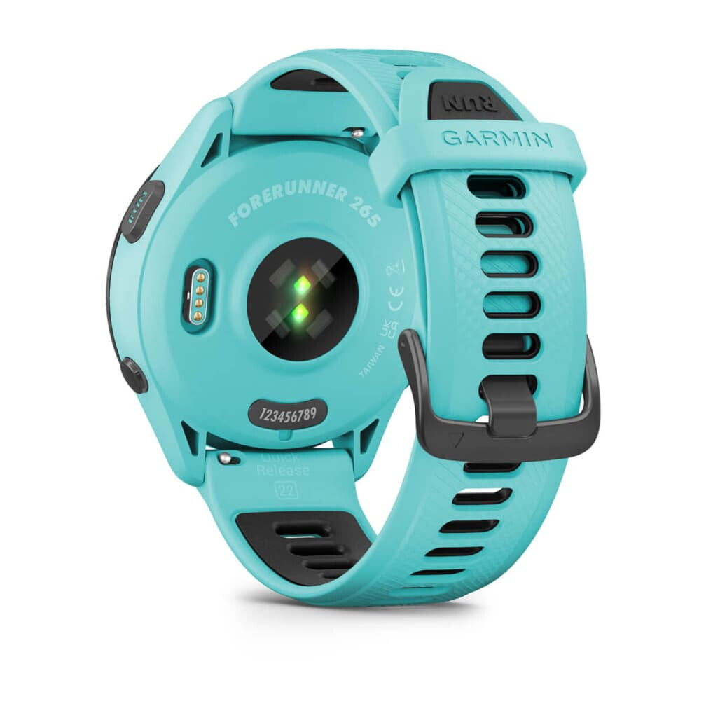 Garmin Forerunner 265 3,3 cm (1.3") AMOLED 46 mm Digital 416 x 416 pixlar Pekskärm Svart, Blå Wi-Fi GPS
