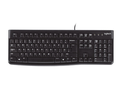 Logitech K120 Corded Keyboard tangentbord Universal USB QWERTY Amerikanskt internationellt Svart
