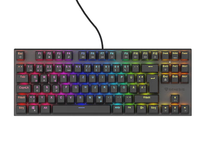 GENESIS NKG-1886 tangentbord Spela USB QWERTZ tyska Svart