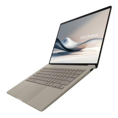 ASUS Zenbook A14 UX3407QA-QD202W Copilot+ PC Snapdragon X1-26-100 Bärbar dator 35,6 cm (14") WUXGA 16 GB LPDDR5x-SDRAM 512 GB SSD Wi-Fi 6E (802.11ax) Windows 11 Home Beige